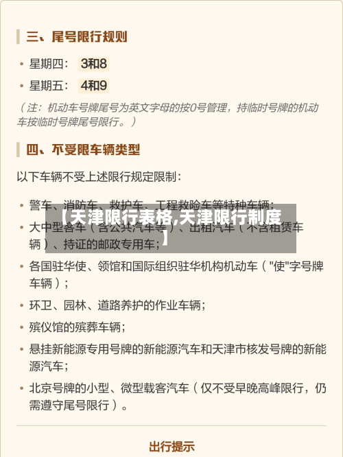 【天津限行表格,天津限行制度】